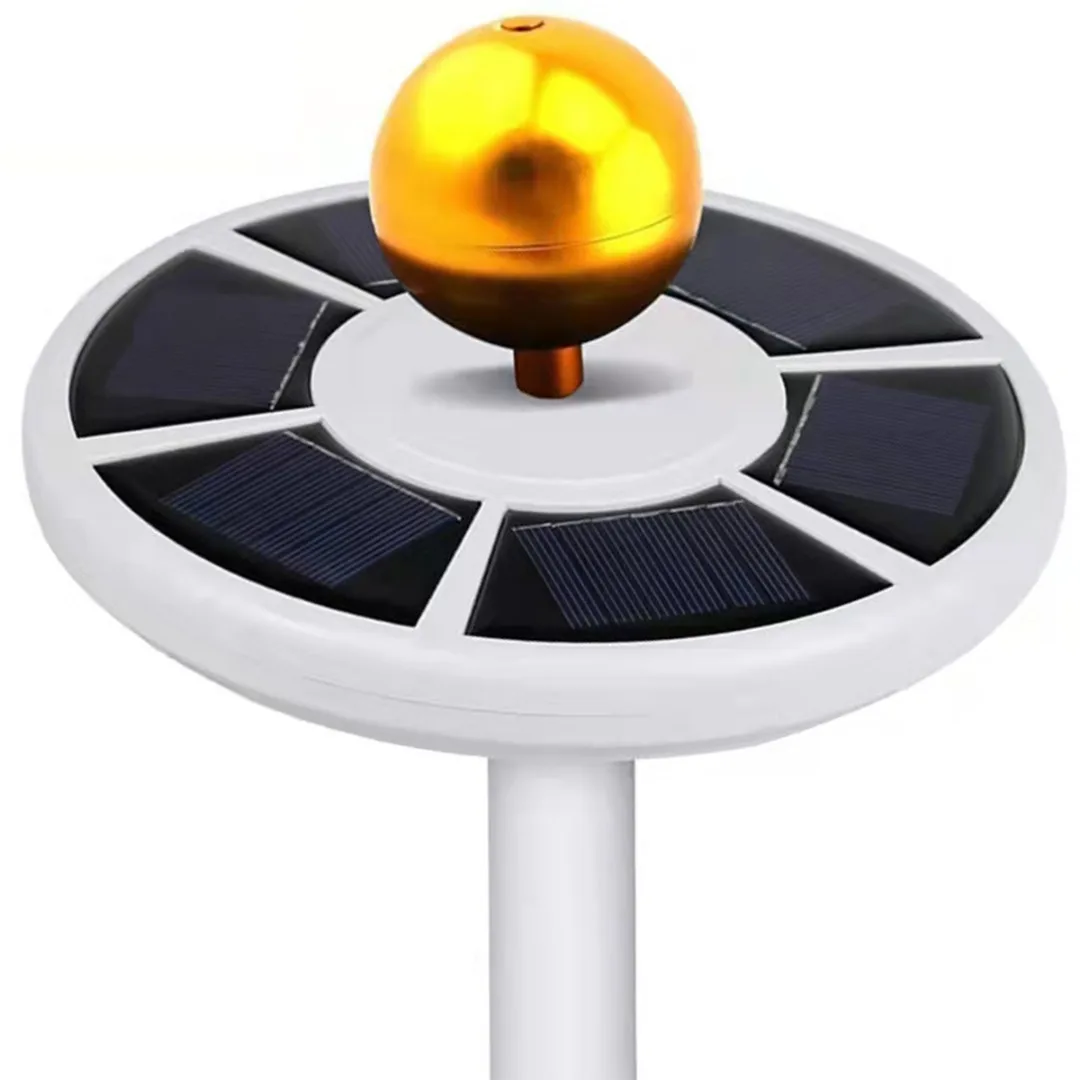 1 adet güneş bayrak direği ışık su geçirmez 42 süper parlak LED Gece Lambası açık 6 V / 300MA 6 güneş panelleri bahçe / kamp ışık 4
