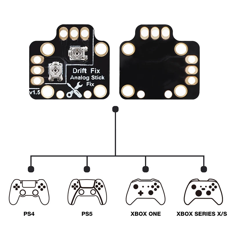 1 Çift Denetleyici Analog Sopa Drift Düzeltme Mod PS4 PS5 Anahtarı Pro Xbox Gamepad Oyun Kolu Joystick Drift Onarım Kurulu