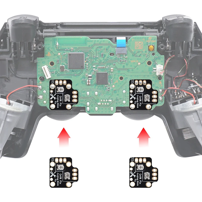 1 Çift Denetleyici Analog Sopa Drift Düzeltme Mod PS4 PS5 Anahtarı Pro Xbox Gamepad Oyun Kolu Joystick Drift Onarım Kurulu 2