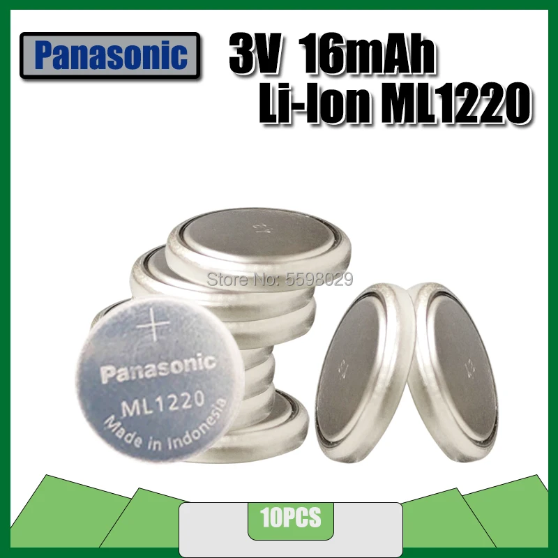 10 ADET YENİ Orijinal Panasonic ML1220 3V ML 1220 Şarj Edilebilir Düğme Pil
