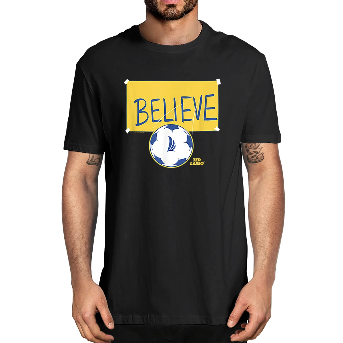 100 % Pamuk Ted Kement Inanıyorum Futbol Işareti erkek Yenilik T-Shirt Kadın Rahat Streetwear Harajuku Tee Boy Hediye AB Boyutu