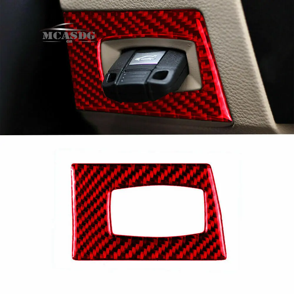 14 ADET Kırmızı Karbon Fiber İç Kapak Trim Fit BMW 3 Serisi için E90 E92 2005-12 2