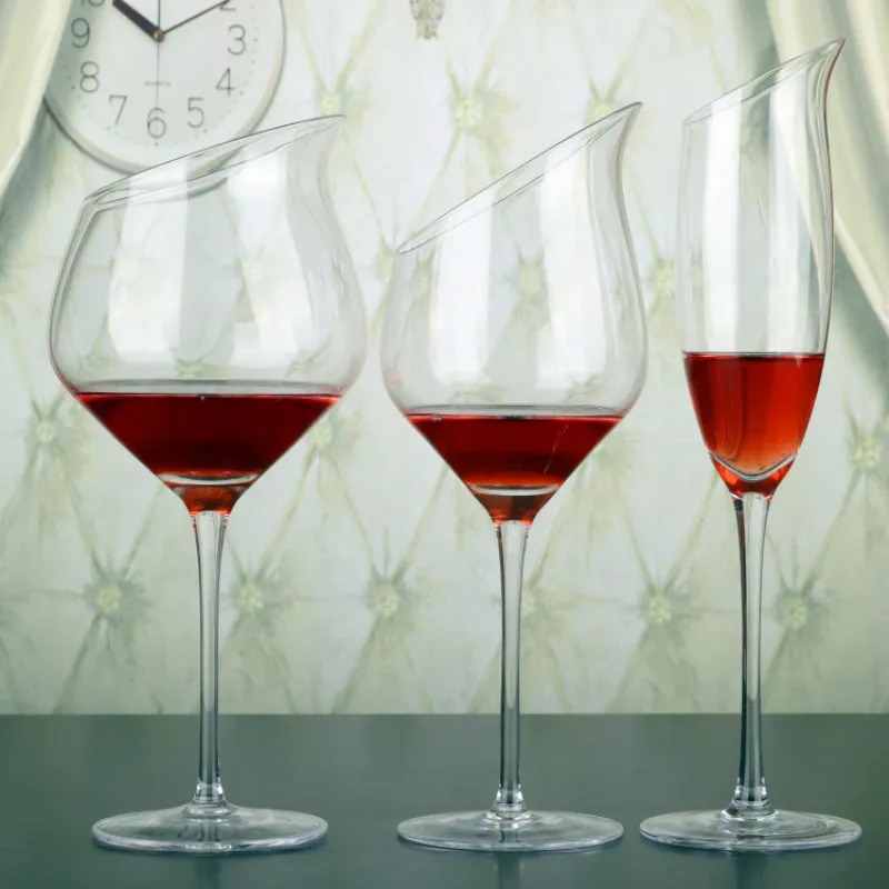 180 ~ 520 ml Yaratıcı 3 Stilleri şarap Konik Cam Bardak Ördek Gagası Şampanya şarap bardağı Tarzı Sanatsal Anlayışı Tadım Fincan Bordo