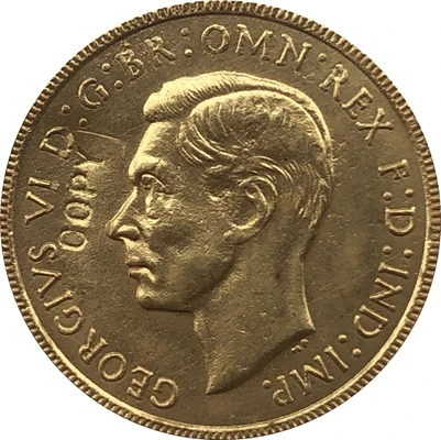 1937 Birleşik Krallık Egemen - George VI paraları kopya