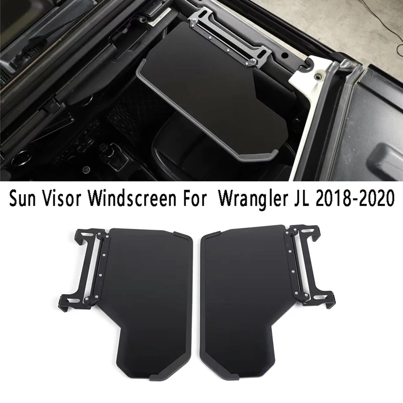 2 Adet Araba Sol+Sağ Güneşlik Ön Cam Güneş Gölge Jeep Wrangler JL 2018-2020 İçin