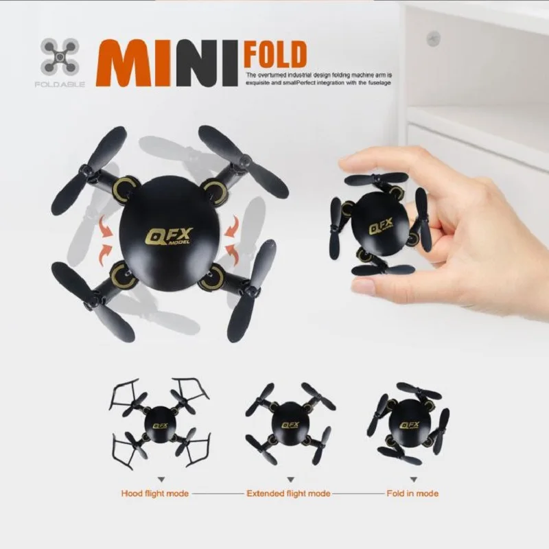 2018 Wifi FPV mini RC Katlanabilir özçekim dronu İle 0.3 MP Kamera 2.4 G tutum tutun RC cep oyuncak mini yarış quadcopter