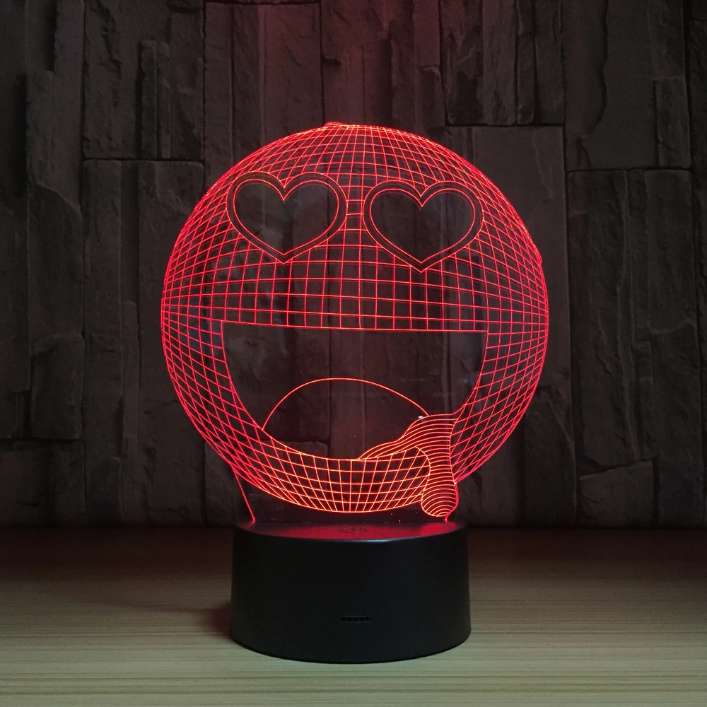 2018 yeni 3D renkli gece lambası yaratıcı dokunmatik hediye USB masa lambası enerji tasarrufu LED illusion ışık toptan
