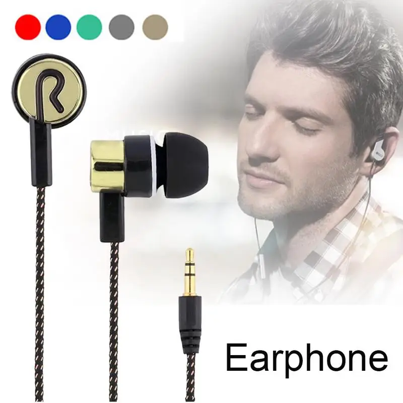 2018 Yeni Moda Kulak Stereo Kulaklık Örgülü Tel Kulaklık Kulaklık 3.5 mm İçin Cep Telefonu Dropship 11.11