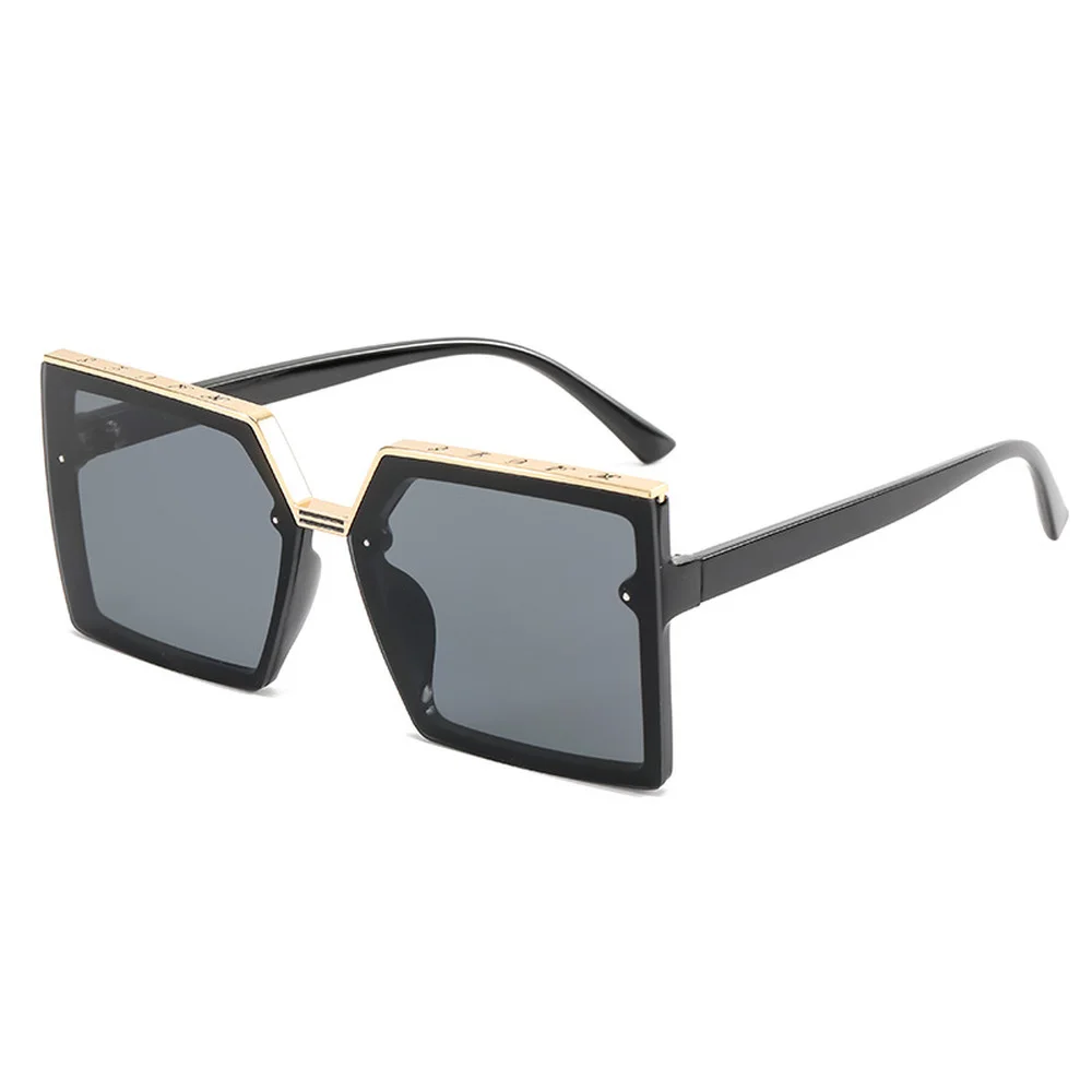 2022 Yeni Trend Büyük Boy Kalın Çerçeve Güneş Gözlüğü Kadın Erkek UV400 Vintage Kare Shades güneş gözlüğü Kadın Sokak Yendi Gözlük