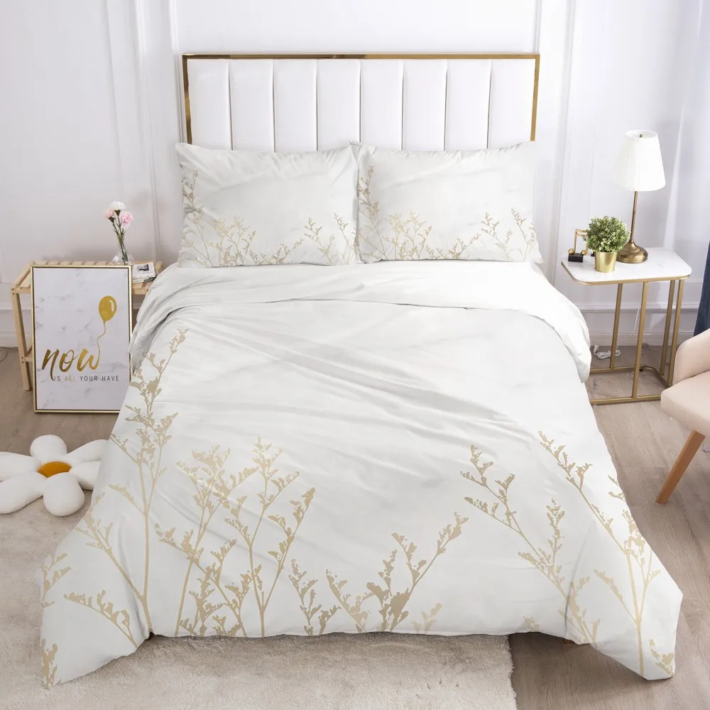 3D Yatak Takımları Yorgan Kapakları Yastık Shams Nevresim Setleri Yatak Örtüsü yatak çarşafları Kral Kraliçe Tam Basit Çiçek Ev Tekstili