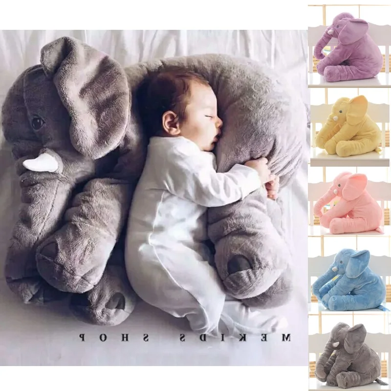 40/60cm Bebek Hayvan Peluş Fil Bebek dolma oyuncak fil Peluş Yumuşak Bebek Yastık Çocuk Oyuncak Çocuk Odası Yatak Dekorasyon Oyuncak Hediyeler