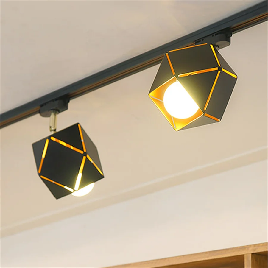 5W Loft Endüstriyel LED ray lambası Yaratıcı Kişilik Raylı Parça Lambaları Dükkanı Oturma Odası Yatak Odası Giyim Mağazası TV Dekor