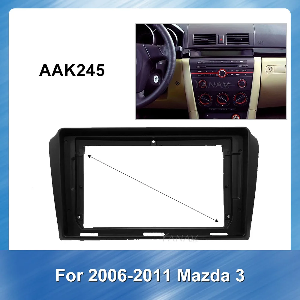 9 inç Araba Stereo Alıcısı çerçeve montaj kurulum plakası MAZDA 3 2006-2011 için Araba Ses Radyo trim plakası fascias çerçeve paneli 0