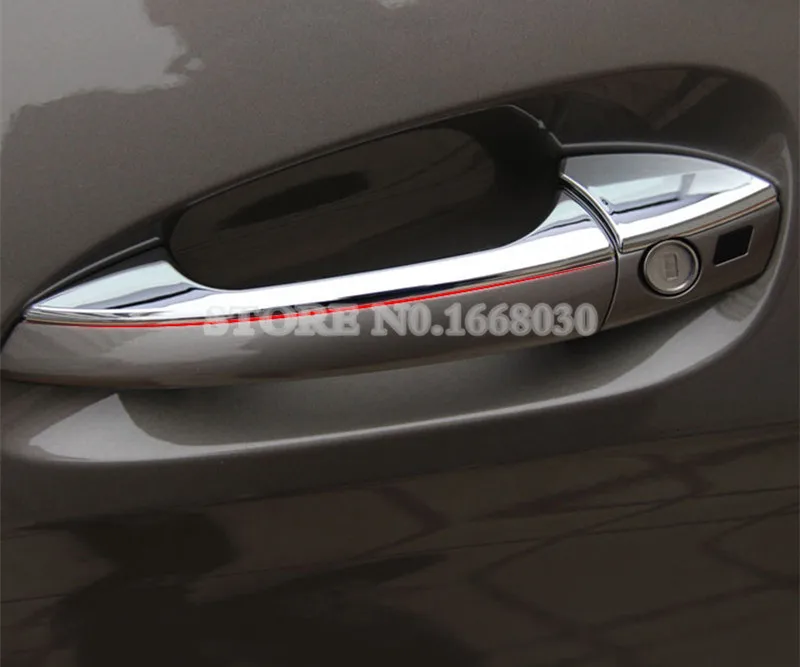 ABS Dış Araba Kapı Kolu Kapak Trim İçin Benz GLK Class X204 2008-2015 8 adet Araba aksesuarları iç Araba dekorasyon 5