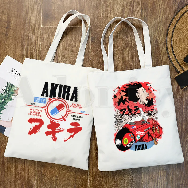 Akira japon animesi Neo-tokoyo Manga Grafik Hipster Karikatür Baskı Alışveriş Çantaları Kız Moda Rahat Paketi El Çantası