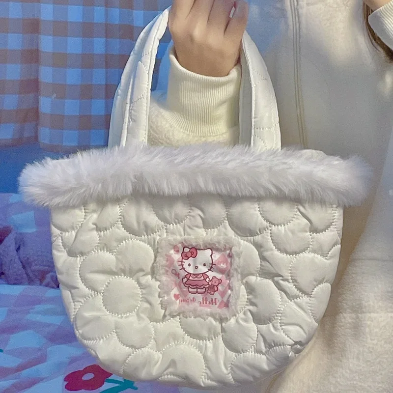 Anime Hello Kittys Tuval omuzdan askili çanta postacı çantası saklama çantası bozuk para cüzdanı Seyahat Çantası Büyük Kapasiteli Öğrenciler için Kız Hediye