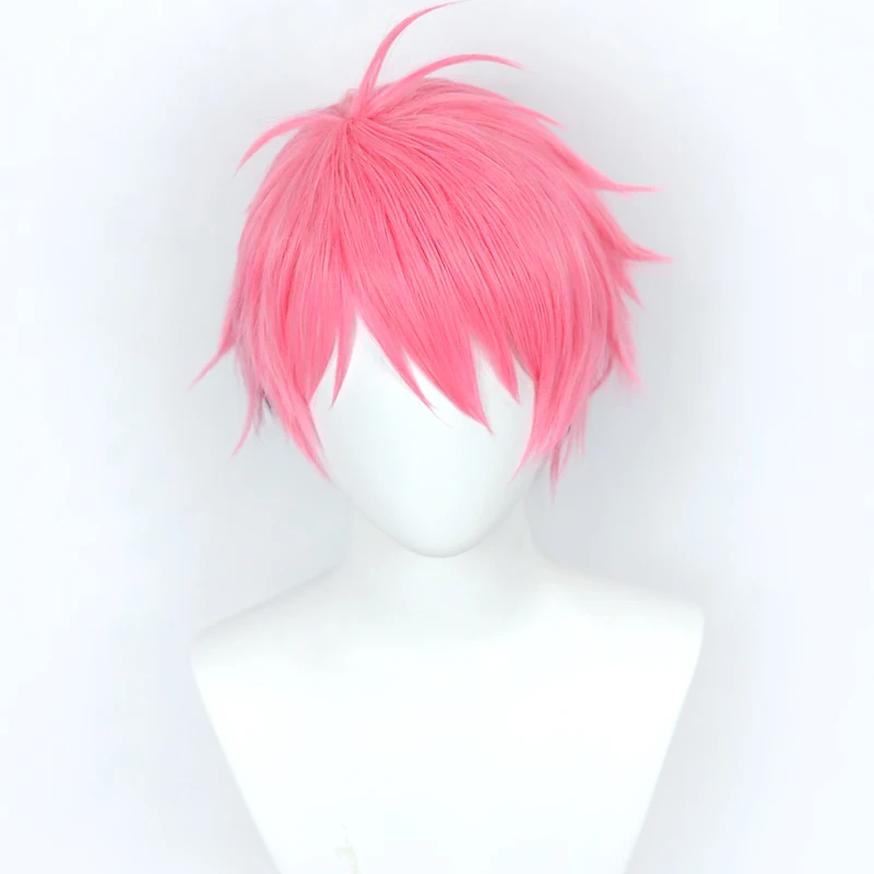 Anime SSSS.DYNAZENON Gauma Cosplay peruk degrade kısa ısıya dayanıklı sentetik saç cadılar bayramı karnaval + peruk kap