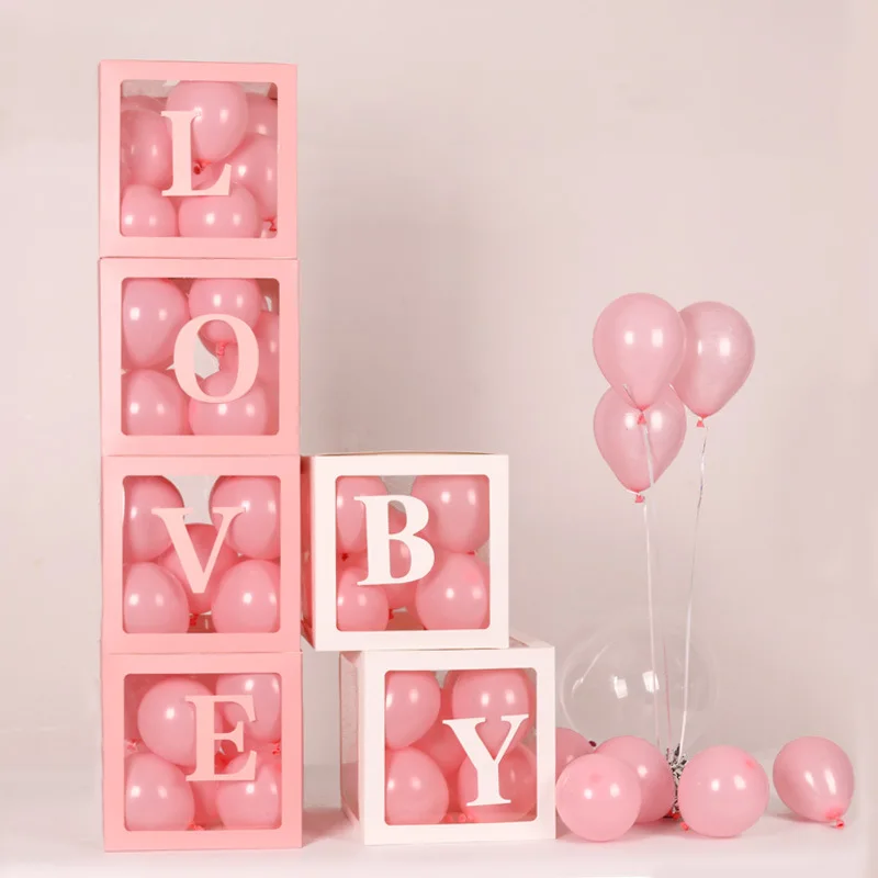 AŞK Sürpriz Kutusu Balon Şeffaf Kutu Bebek Doğum Günü Partisi Malzemeleri Sevgililer Günü Düğün Yaratıcı Balon Dekorasyon KUTUSU