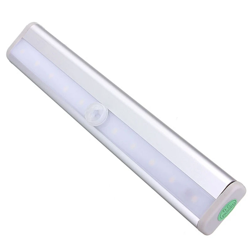 Beyaz/Sıcak Beyaz Renk Kablosuz PİR Hareket Pil Powered Sensörü Lamba Süper Parlak 10 LED Dolap Çekmece Gece Işık