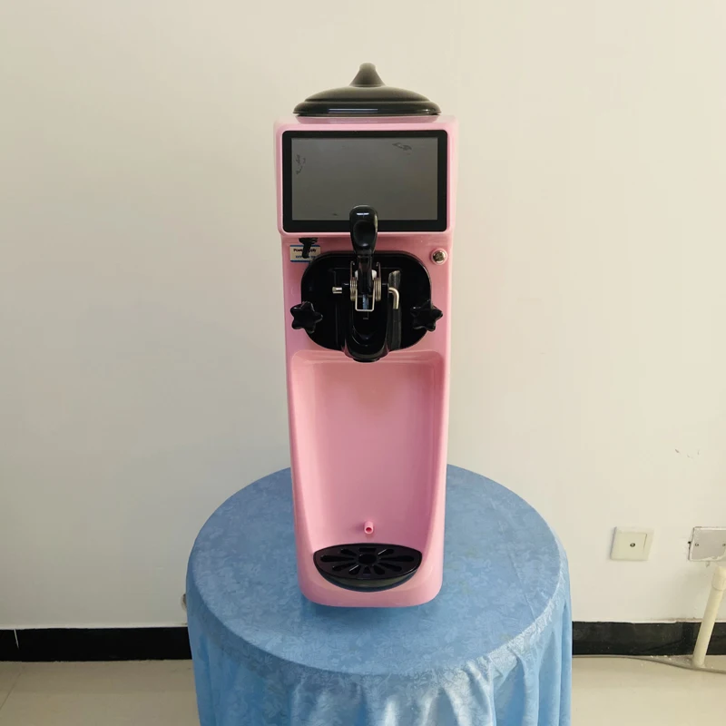 Bir Lezzet Dondurma Makinesi Masaüstü Mini Yumuşak Dondurma Makinesi 7 Gün Ücretsiz Temizlik