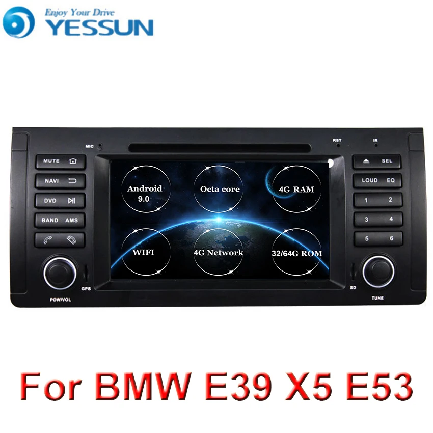 BMW için E39 X5 E53 Araba Android 9.0 Multimedya DVD oynatıcı Araba Radyo GPS 4G RAM + 64G ROM Octa çekirdek DSP navigasyon