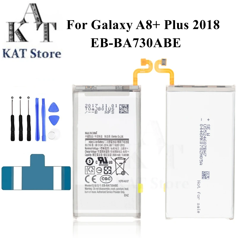 EB-BA730ABE 3500mAh Telefon Pil İçin Samsung Galaxy A8 + Artı 2018 A7 A730 A730F Batteria Yedek parça Değiştirme Araçları İle