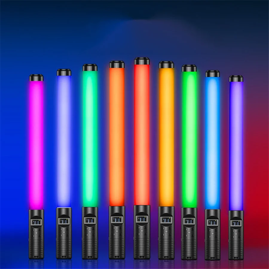El RGB fotoğraf aydınlatma sopa ışık değnek USB şarj edilebilir Tripod tutucular standı LED dolgu lambası televizyon ışık