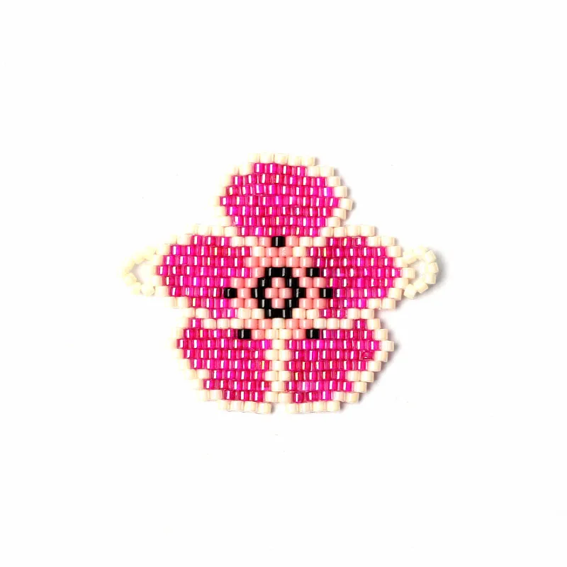 FAİRYWOO 10 adet / grup Tatlı Sakura Bilezik Pembe Aksesuarları Miyuki Boncuklu Kadınlar İçin DIY Çiçeği Takılar El Yapımı Takı Toptan