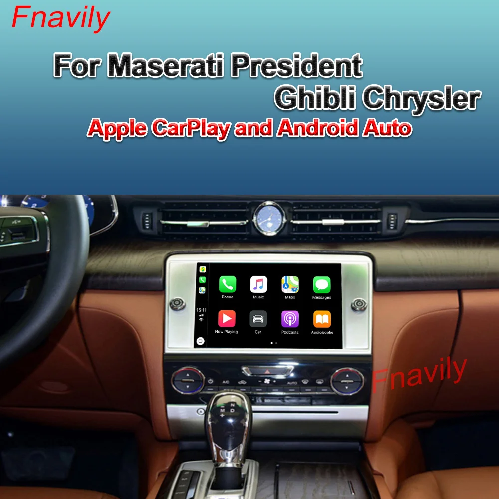 Fnavıly OEM Güçlendirme Kablosuz CarPlay Maserati İçin Başkan Ghibli Chrysler Apple CarPlay Ve Android Otomatik Güçlendirme Kiti 2011+