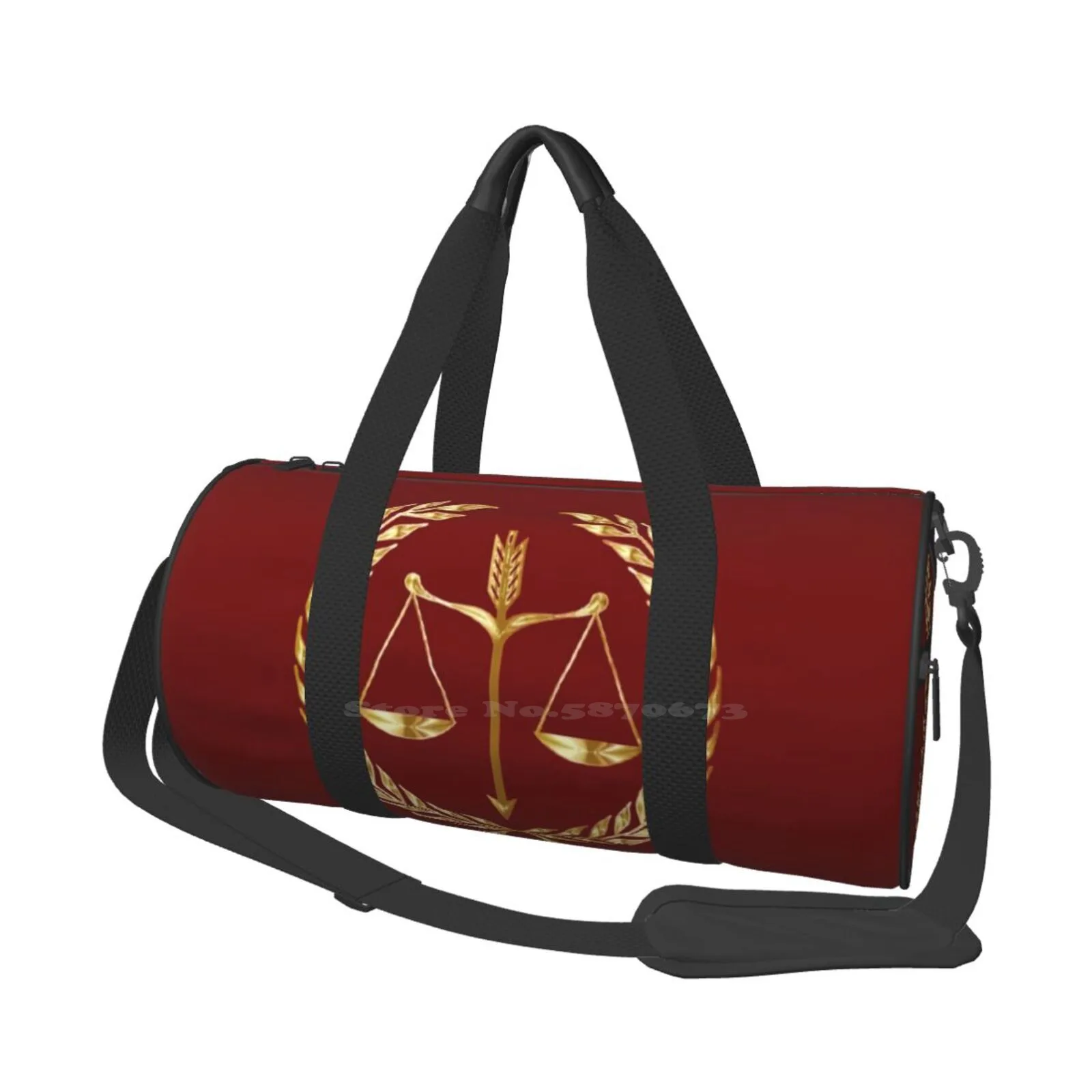 Hukuk-Altın Ölçekler Adalet Çevrili Bir Defne Çelengi omuzdan askili çanta Alışveriş Saklama Torbaları Satchel Erkekler Kadınlar Hukuk Bacak Leges