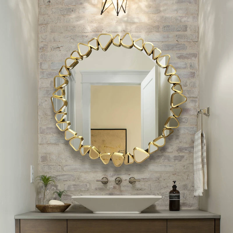 Iskandinav Düzensiz Ayna Asılı Modern Estetik banyo aynası Yuvarlak Ekran Espelho Barbear Chuveiro Ev Geliştirme