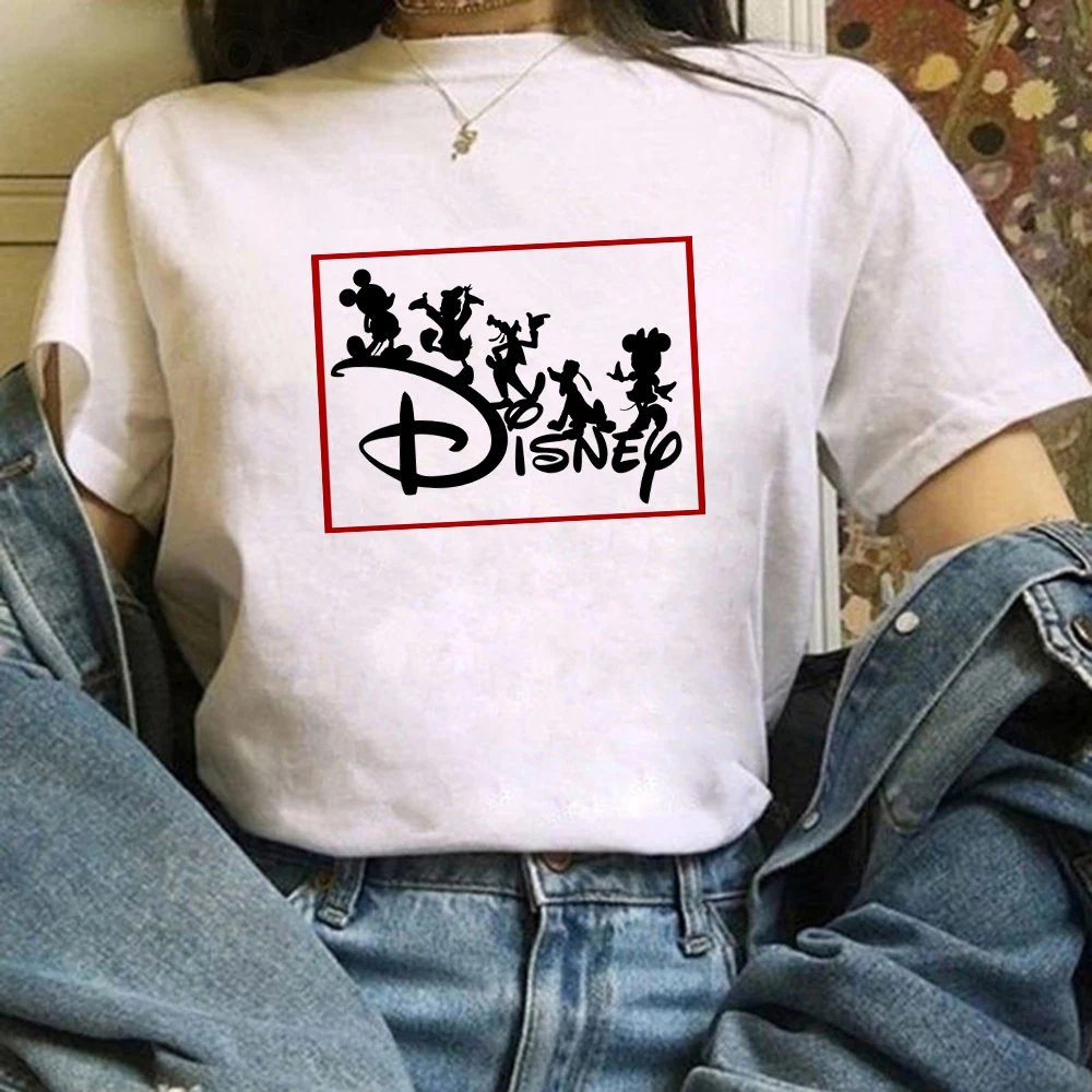 Kadın T Shirt Moda Mickey Mouse RÜYA Mektup T-shirt kadın kıyafetleri Kısa Kollu Tişörtleri Casual Tops Tee Gömlek Femme 2