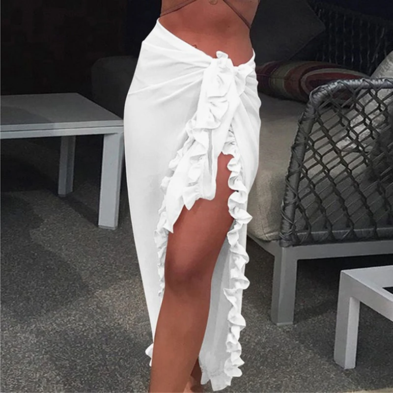 Kadın Yeni mini etekler Serin Tek Parça Bölünmüş Güneş Koruyucu plaj elbisesi Orta Uzunlukta Etekler
