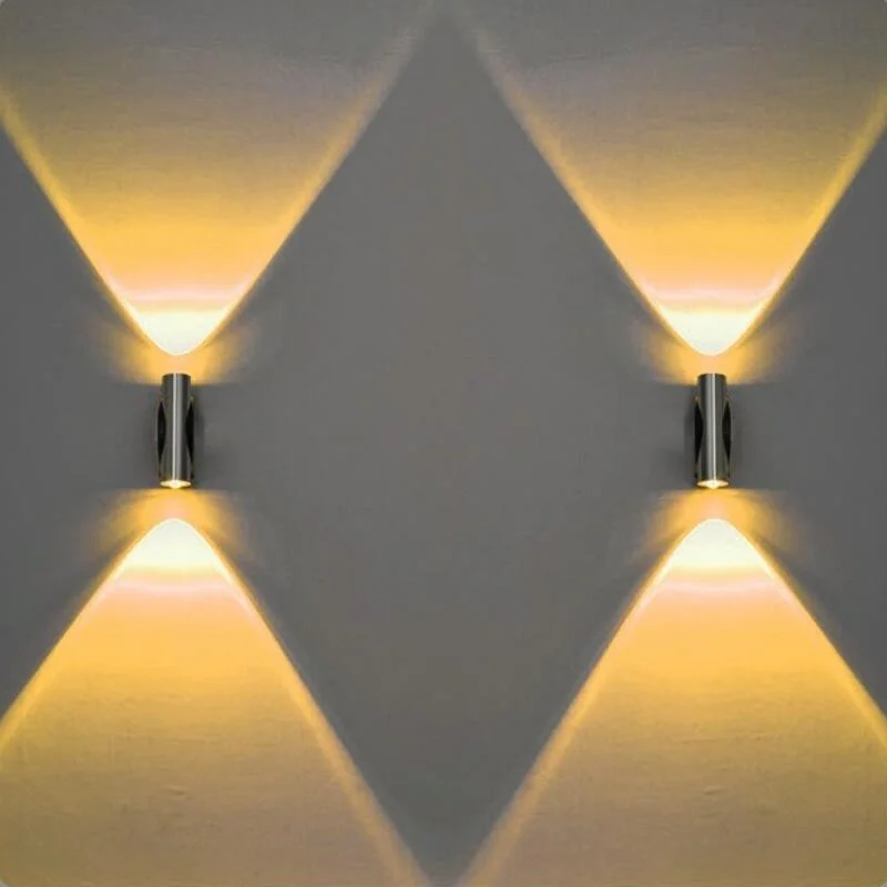 Kapalı 2 W led duvar lambası AC110V / 220 V akrilik abajur malzemesi alüminyum aplik yatak odası süslemeleri duvar ışık ücretsiz kargo