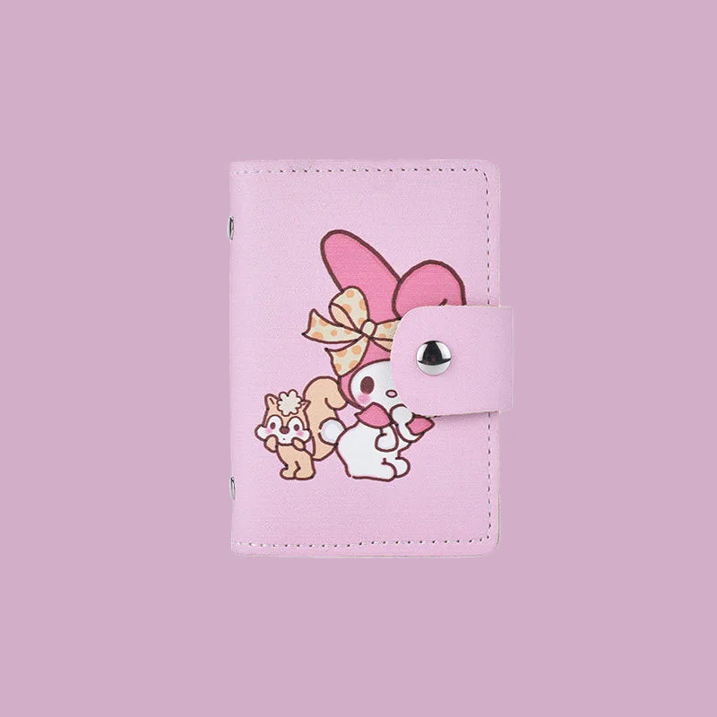 Kawaii Sanrios kart çantası Sevimli Benim Melody Pochacco Ponpon Purin Karikatür Pu Çoklu Kart Büyük Kapasiteli kart çantası Kızlar için hediye 3