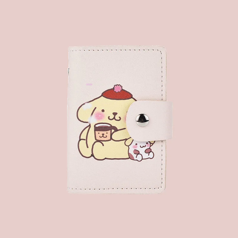 Kawaii Sanrios kart çantası Sevimli Benim Melody Pochacco Ponpon Purin Karikatür Pu Çoklu Kart Büyük Kapasiteli kart çantası Kızlar için hediye 4