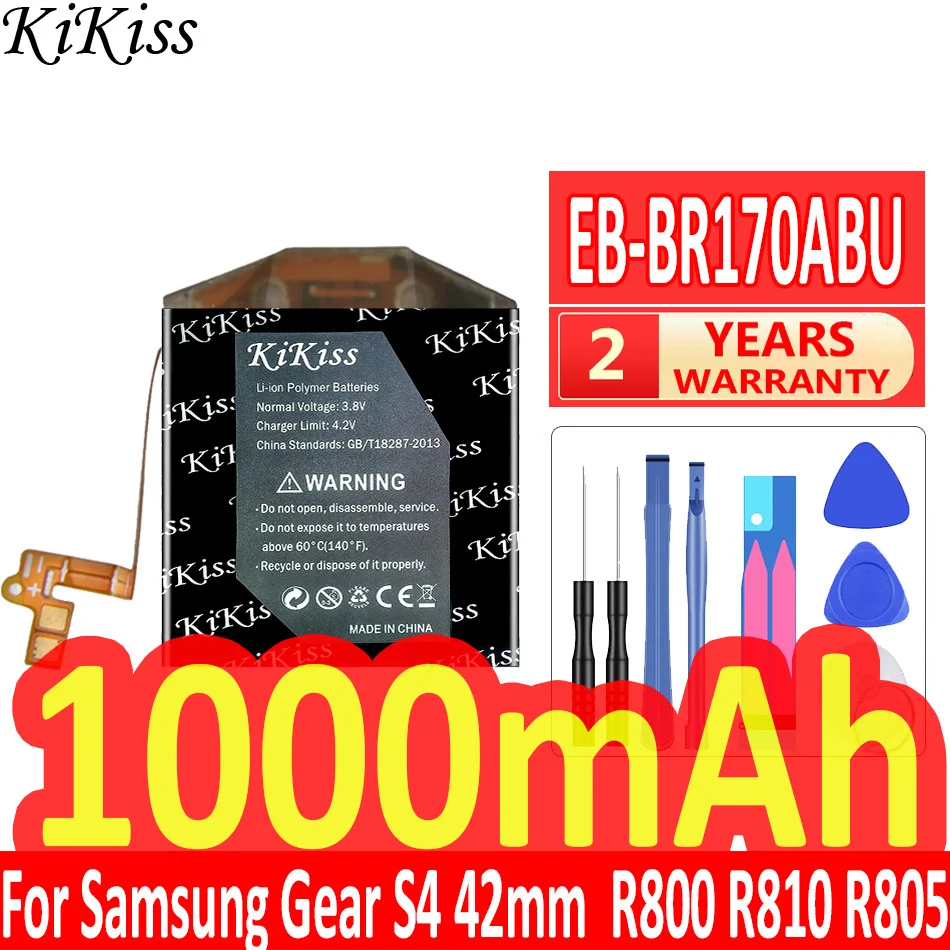 KiKiss Güçlü Pil EB-BR170ABU EB-BR800ABU EB-BR810ABU Samsung Dişli S4 S 4 42mm 46mm SM-R800 SM-R810 SM-R805