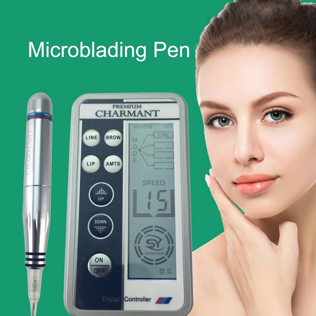 Kore Profesyonel Nakış Kaş Charmant Dövme Makinesi Kalem MTS Yarı kalıcı Makyaj Microblading Liner Shader 1