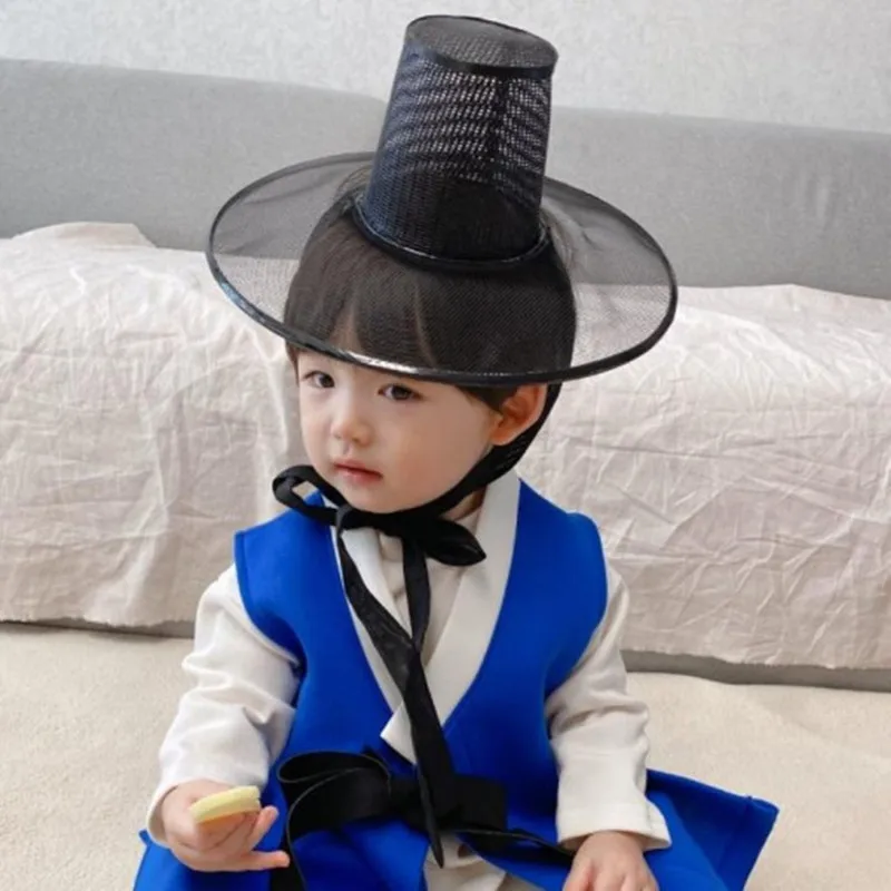 Kore Şapka Çocuk Kap Örgü Gelenek Siyah Resmi Çocuk