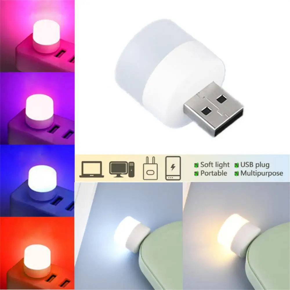 LED USB Mini Gece Lambası Bilgisayar Mobil Güç Şarj Küçük Kitap Lambaları okuma lambası Masa Aydınlatma LED Öğrenci Göz Koruması 2