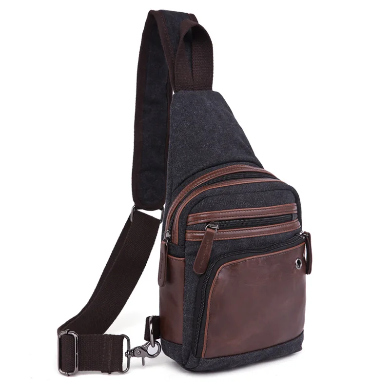 MAKETİNA yeni moda çapraz çanta erkekler tuval dikiş deri retro eğlence seyahat omuz çantası mini crossbody göğüs çanta
