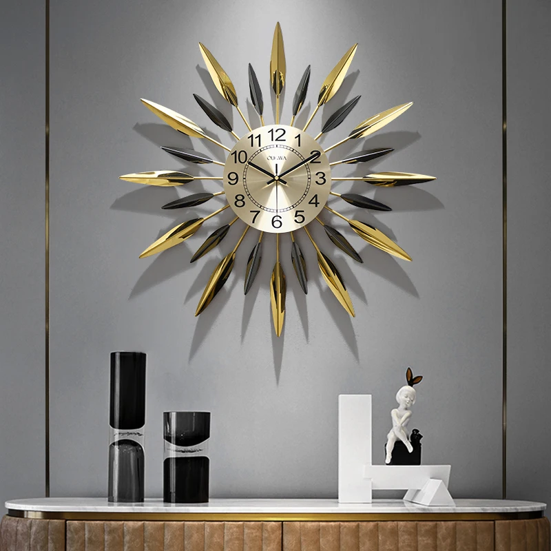 Metal Basit duvar saati Moda Oturma Odası Sessiz İskandinav Yaratıcı Dijital duvar saati Modern Tasarım Reloj De Pared Ev Dekor 50