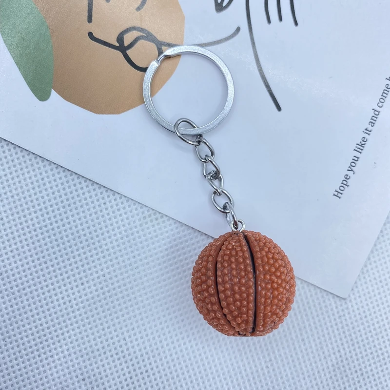 Mini simülasyon basketbol anahtarlık kolye yaratıcı spor hediyeler hatıra moda çanta süsler