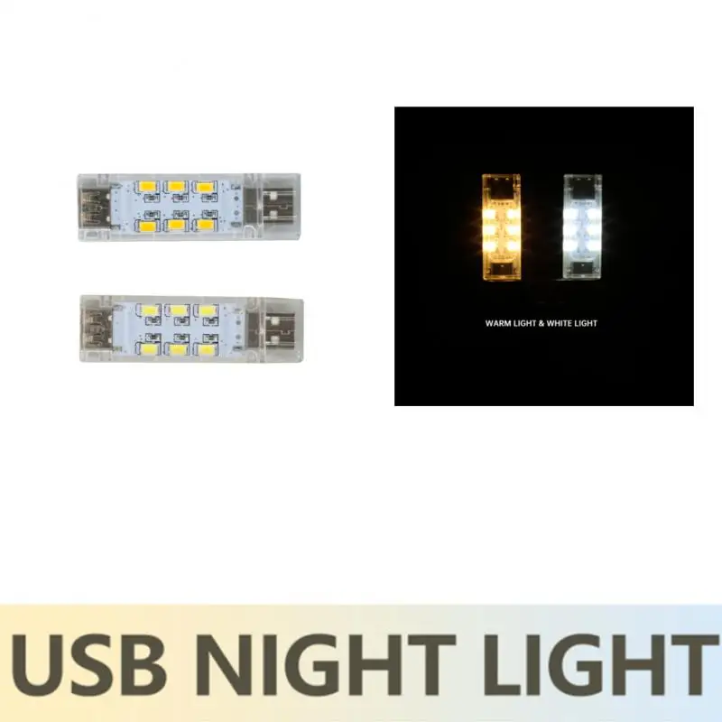 Mini taşınabilir Led Usb ışık 12 LEDS kitap ışık okuma gece lambası sıcak beyaz 5 V güç 3000 K-7000 K için pc bilgisayar mobil güç 0