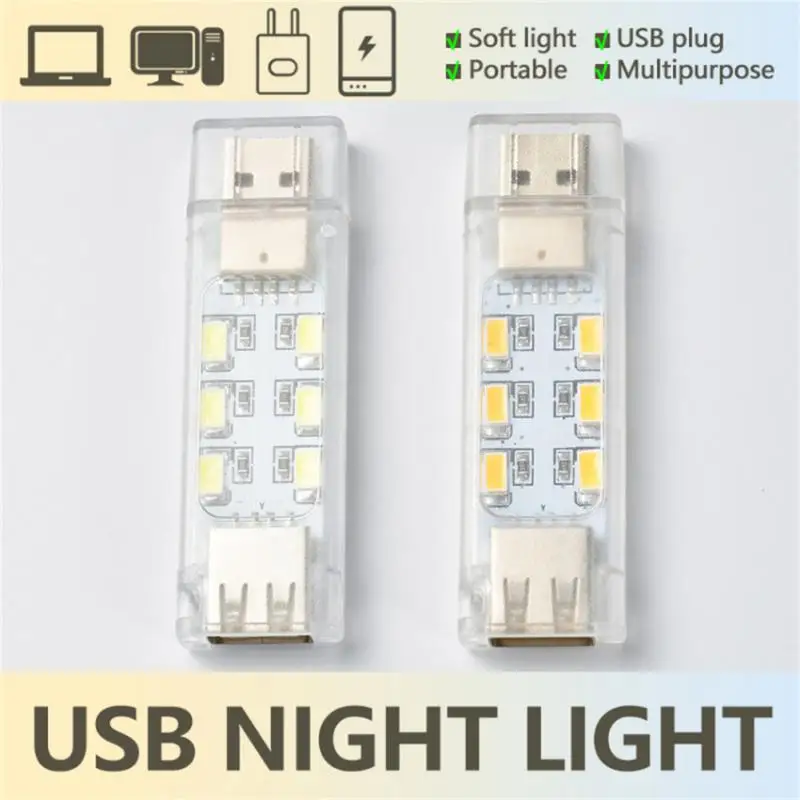 Mini taşınabilir Led Usb ışık 12 LEDS kitap ışık okuma gece lambası sıcak beyaz 5 V güç 3000 K-7000 K için pc bilgisayar mobil güç 2