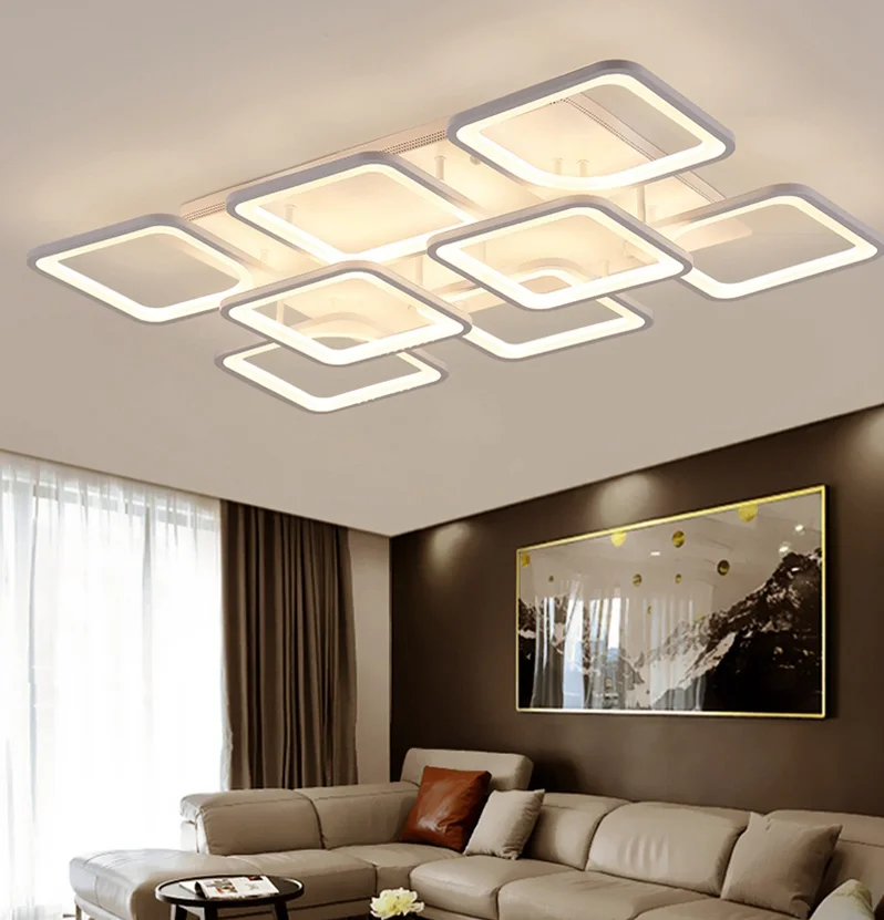 Modern LED avize oturma odası dekorasyon için tavan lambası Mutfak ayarlanabilir parlaklık aydınlatma