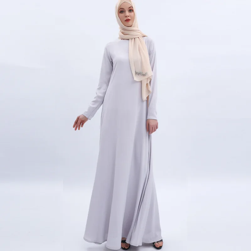 Müslüman Kadınlar Düz Longue Elbiseler Orta Doğu Temel Modeller Ramazan Namaz Robe Türkiye Arap çarşaf islami Femme Gevşek Rahat Kaftan