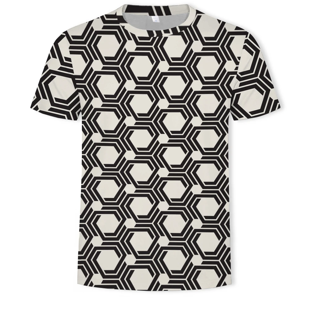Nefes O-Boyun kısa kollu 3D sıcak satış yaz 2021 moda rahat spor artı boyutu T-shirt geometrik serisi yaz 2021 5