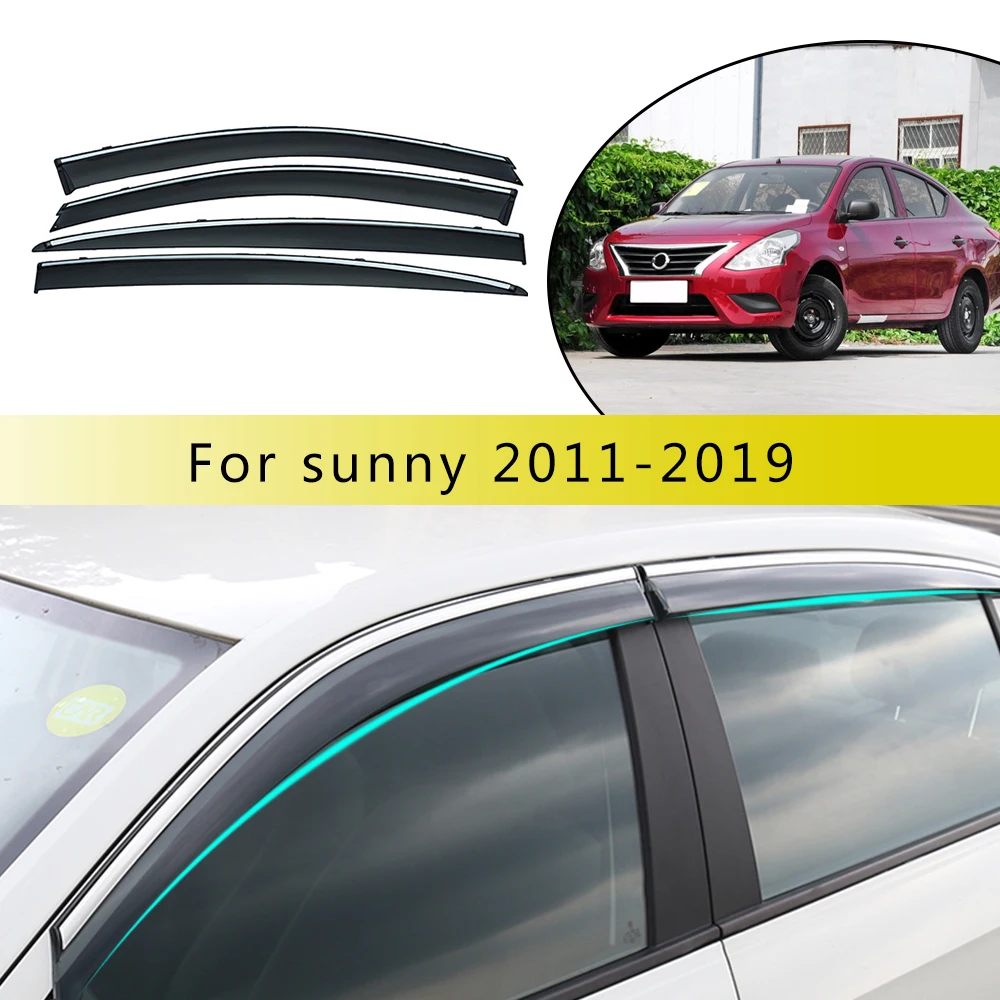 Nissan Sunny için N17 2011 2012 2013 2014 2015 2016 2017 2018 2019 Pencere Güneş Yağmur Visor Araba Styling Oto Aksesuarları