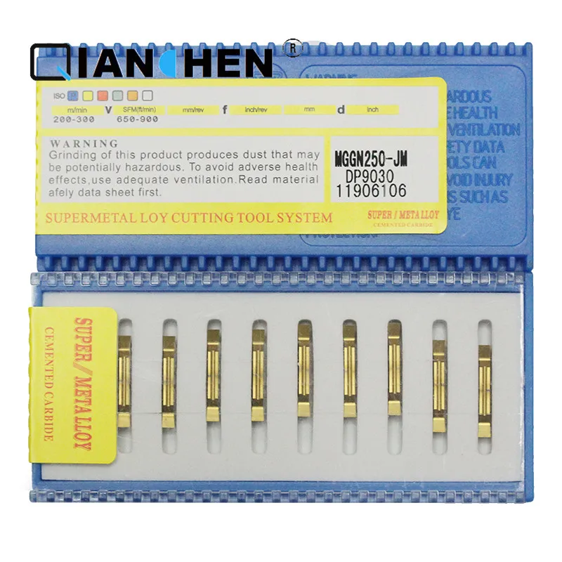 Orijinal sanhan CNC inster MGGN250 / 300-JM DM9035 DP9030 kanal açma inster kutu başına 10 parça 4